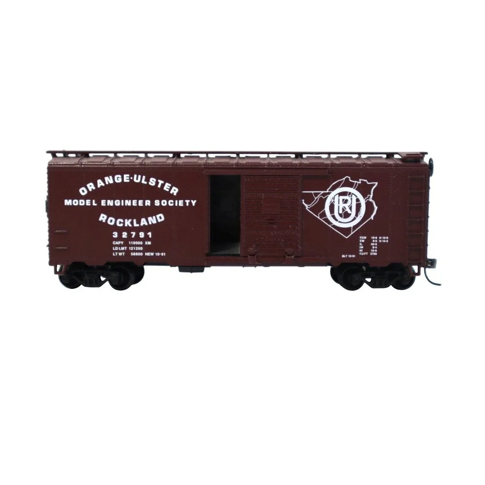 HO Scale Orange-Ulster Model Engineer Society Rockland Boxcar 32791 Tuscan Red